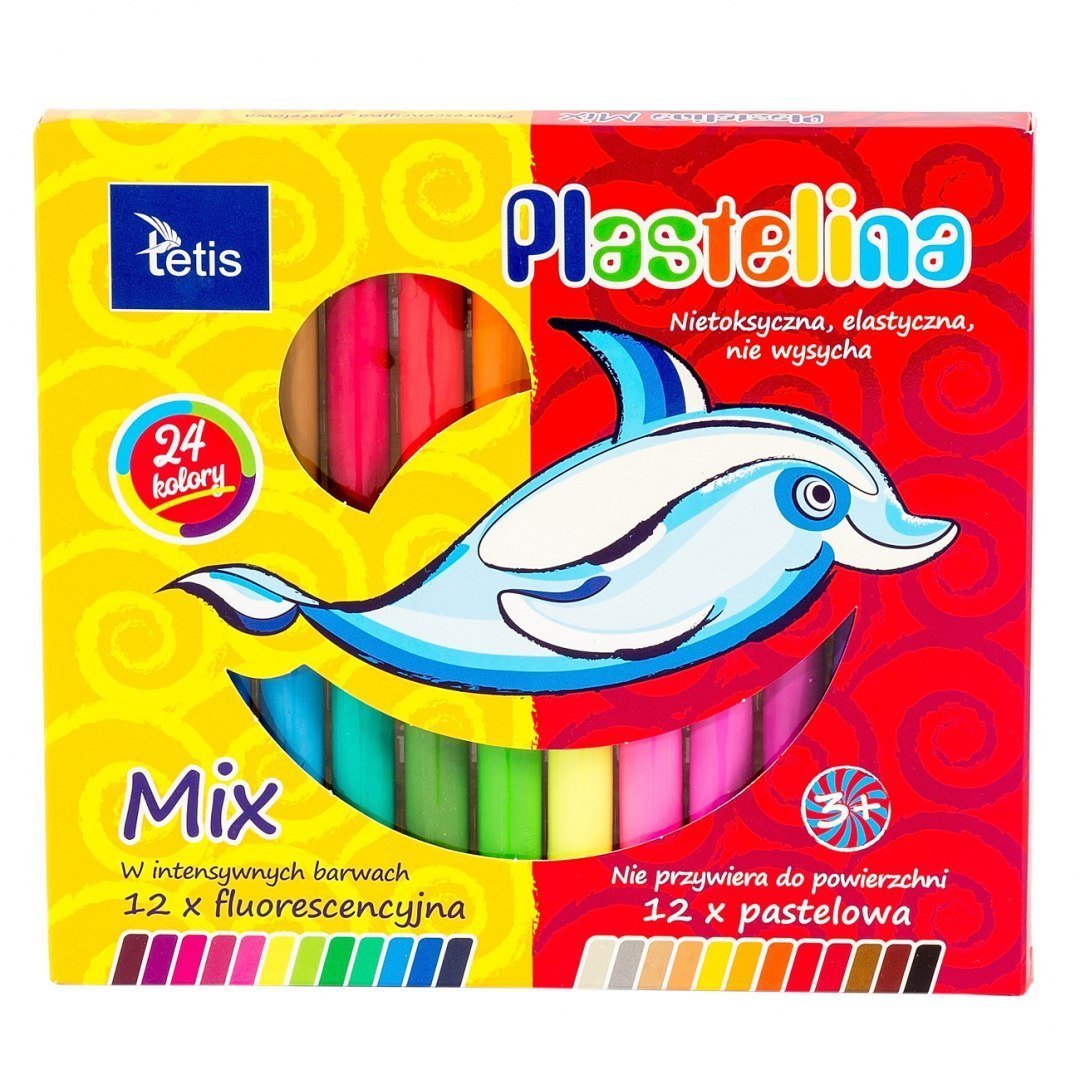 Plastelina MIX 15g 24kol. TETIS