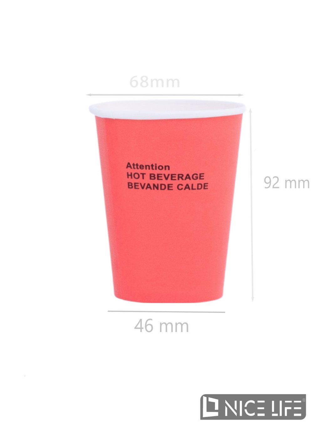 Kubeczki papierowe 210 ml (40 szt) - CZERWONY