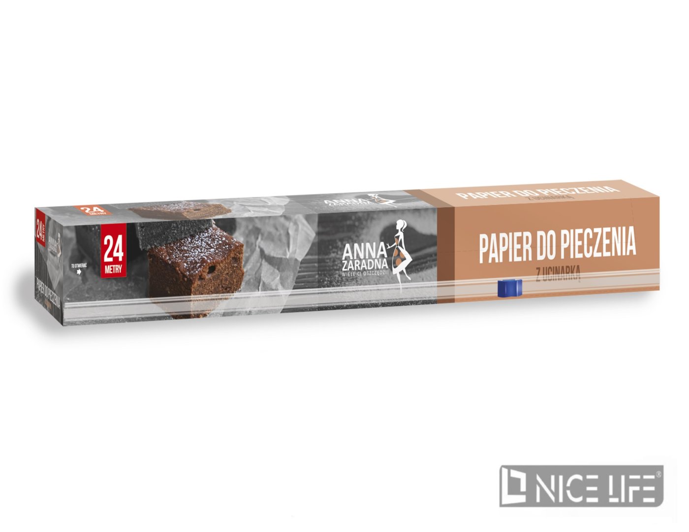 AZ Papier do pieczenia 24m brązowy box z ucinarką