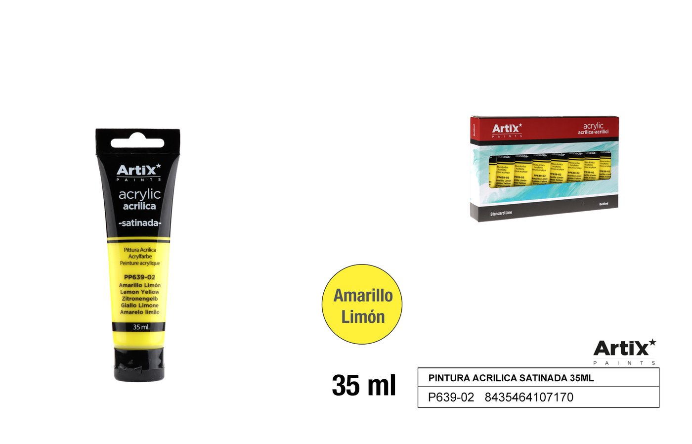 Farba akrylowa 35ml cytrynowo-żółta