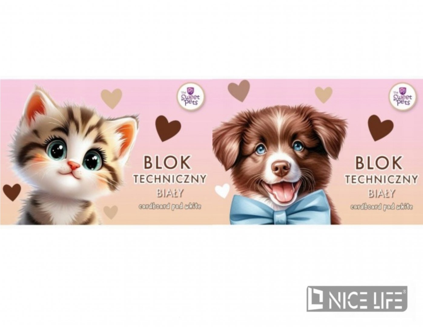 BLOK TECHNICZNY BIĄŁY A4/10k. / THE SWEET PETS